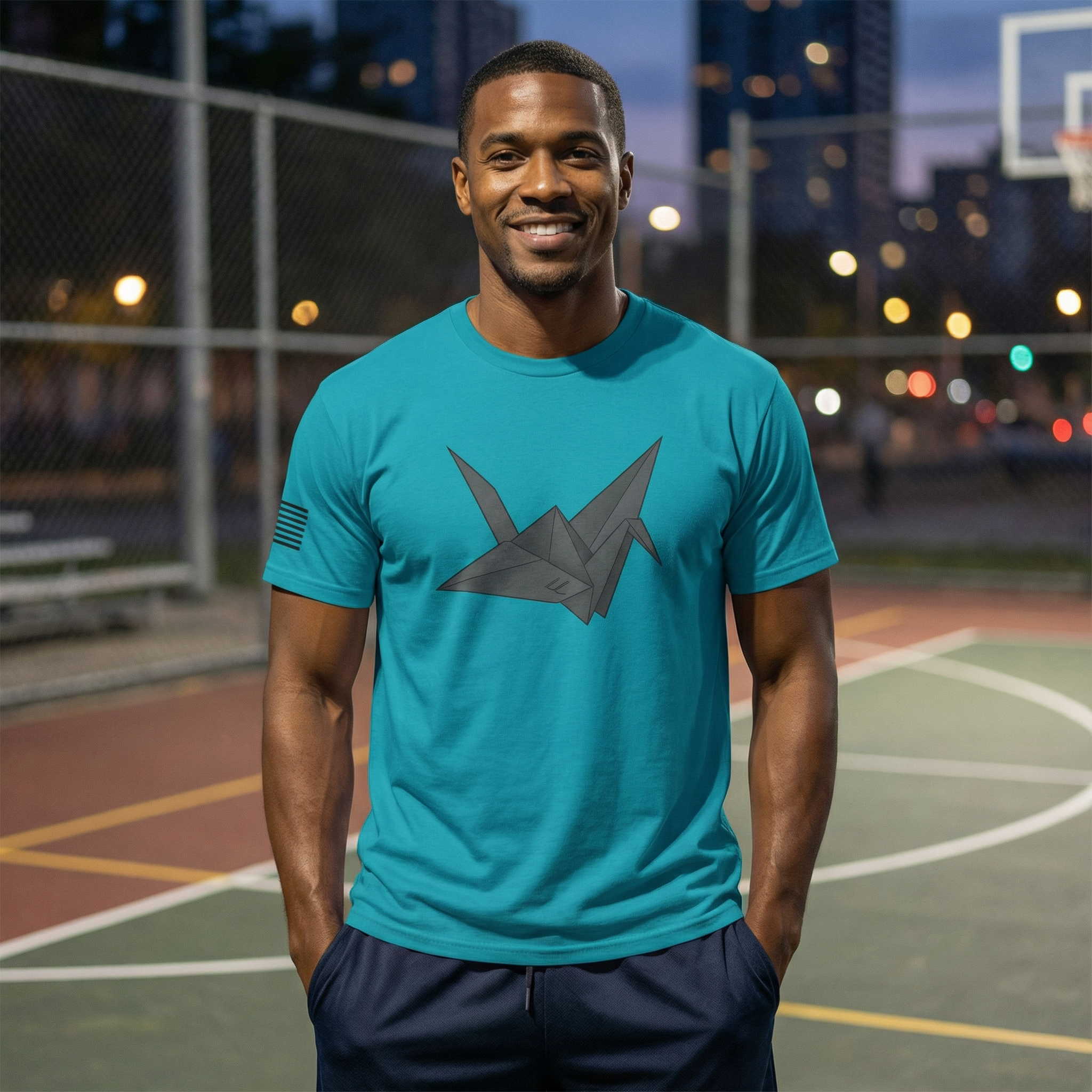 Lowkey Paper Crane Men’s Graphic T-Shirt | Premium Cotton Streetwear Tee