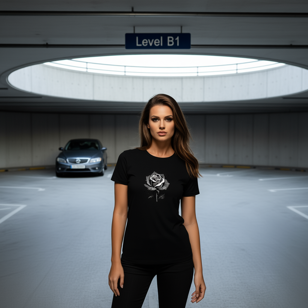 Lowkey Ink Spilled Rose Women’s T-Shirt | Premium Streetwear Graphic Tee