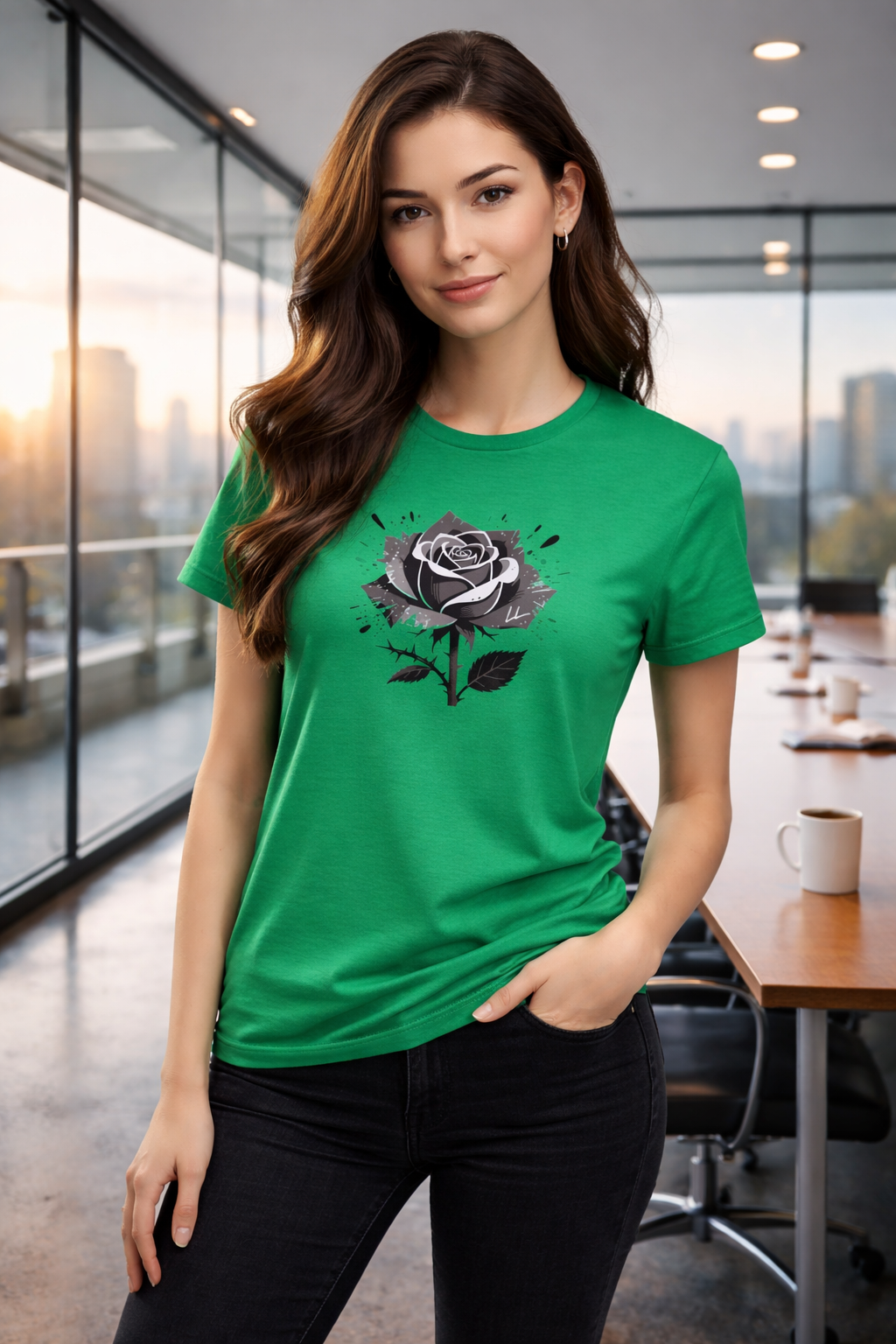 Lowkey Ink Spilled Rose Women’s T-Shirt | Premium Streetwear Graphic Tee