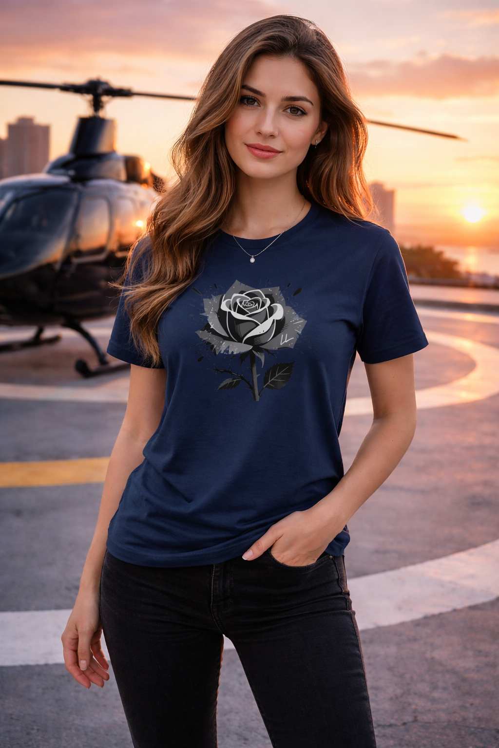 Lowkey Ink Spilled Rose Women’s T-Shirt | Premium Streetwear Graphic Tee