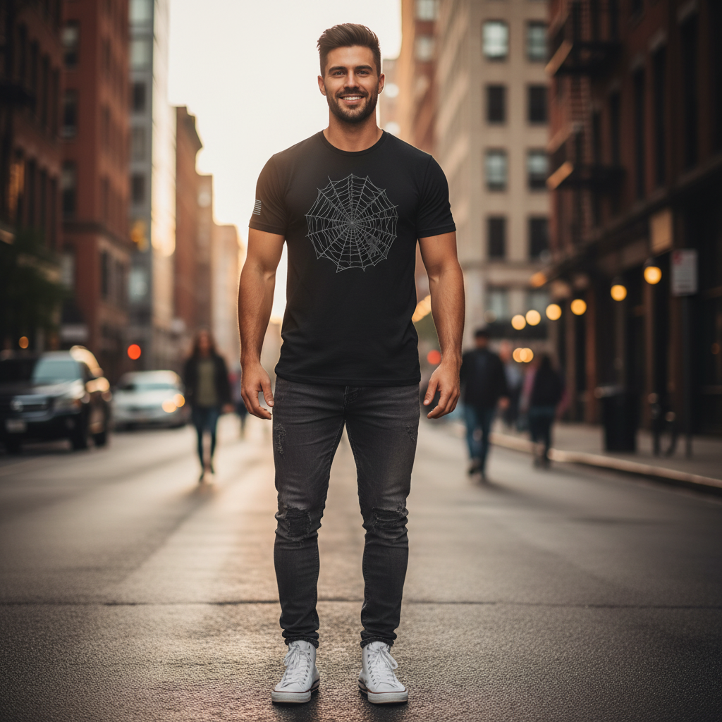 Lowkey Orb Weaver Men’s Graphic T-Shirt | Premium Cotton Streetwear Tee