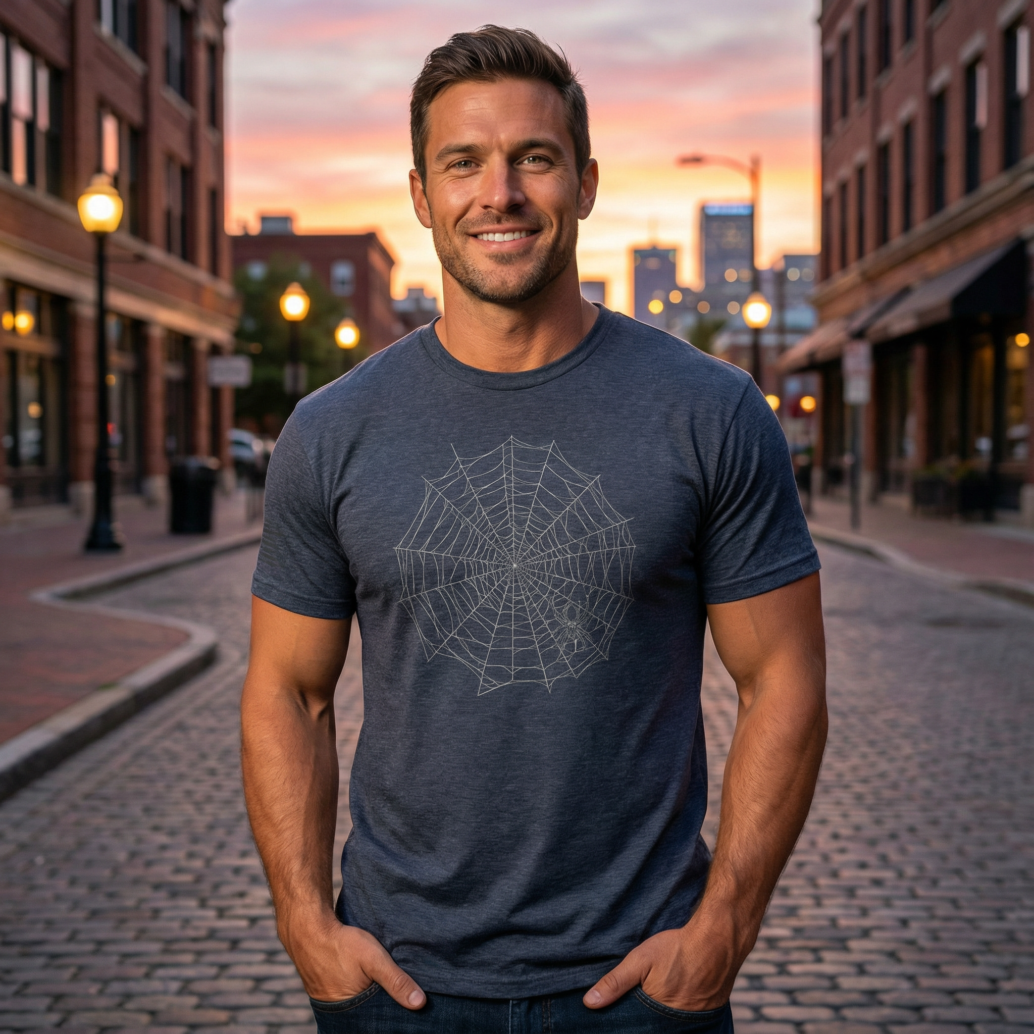 Lowkey Orb Weaver Men’s Graphic T-Shirt | Premium Cotton Streetwear Tee